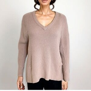 2/$30 Garnet‎ Hill Sweater Women Sz S Pink 100% Cashmere Knit Soft Warm Winter